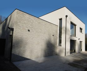 Decopierre extérieur aspect pierres sèches sur maison moderne à Reims