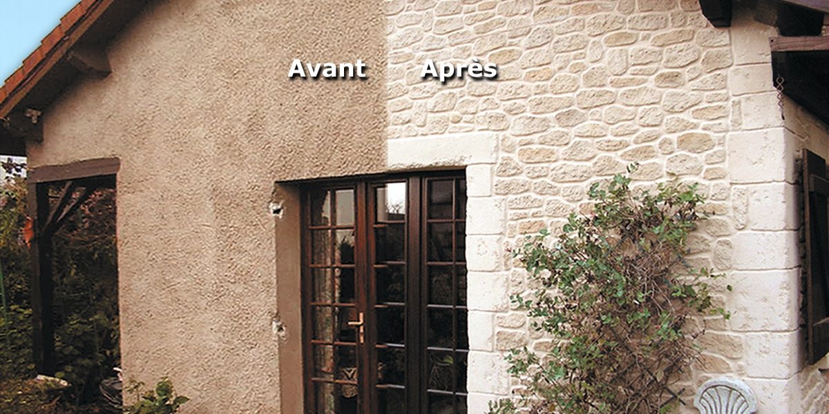 Avant - Après mur en Decopierre