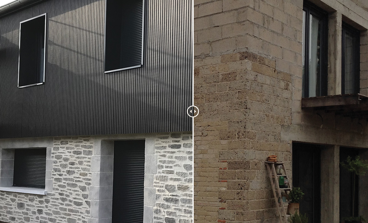 Exemple avant/après rénovation façade